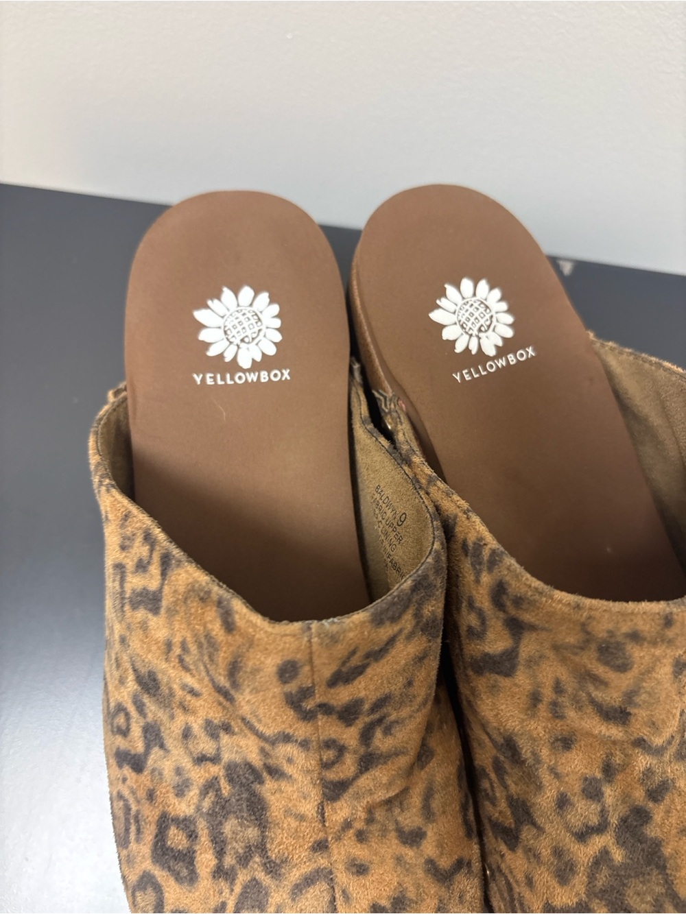 Yellow Box Leopard Print Slip-On Mules - Tan & Brown